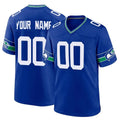 RedF Custom S.Seahawks Royal Throwback Home Game Any Name & Numbers Stitched Jerseys