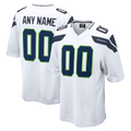 Pkot Custom S.Seahawks White Game Stitched Jerseys