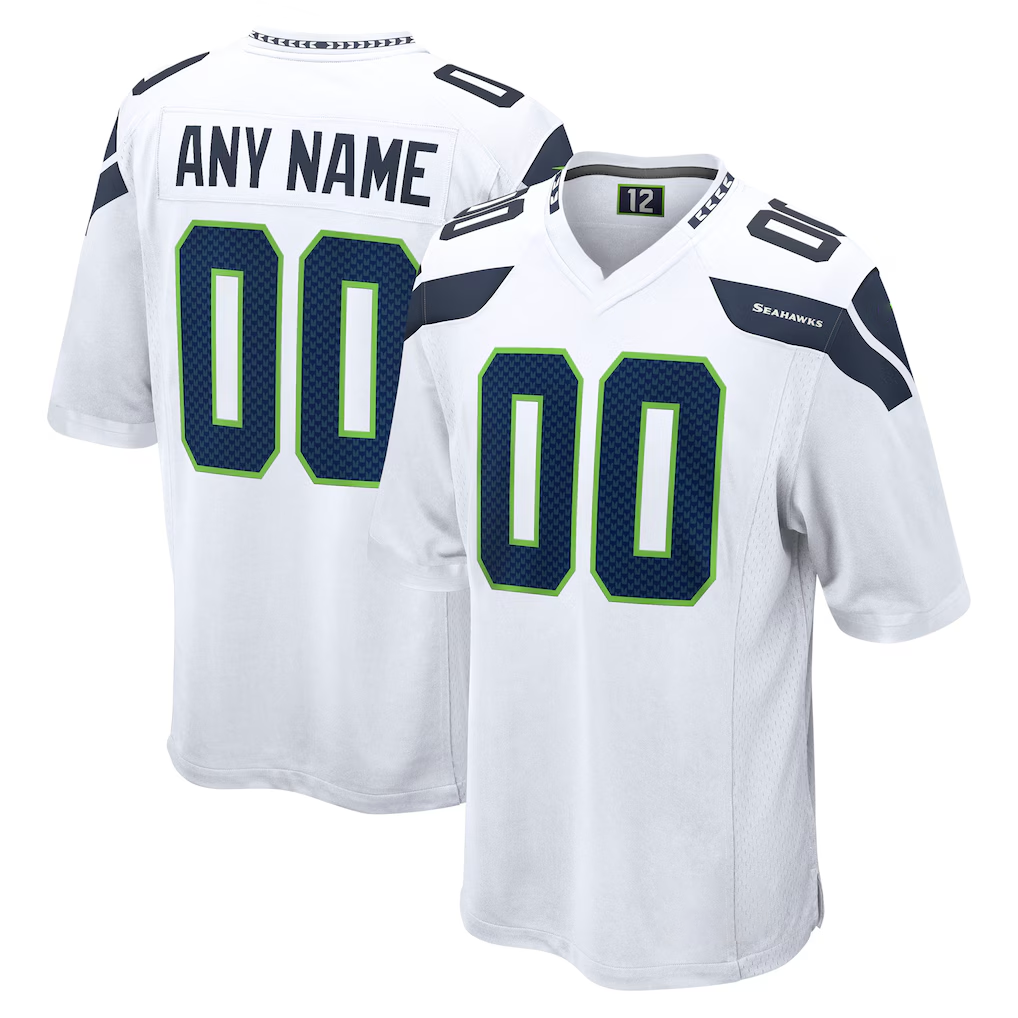 RedF Custom S.Seahawks White Game Stitched Jerseys