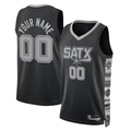 RedF Custom SA.Spurs Black 202223 Swingman Stitched Jerseys - Statement Edition