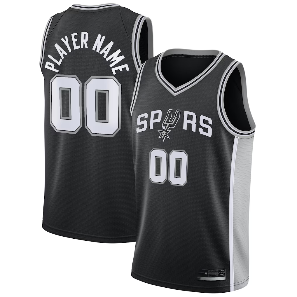 RedF Custom SA.Spurs Black Fast Break Replica Jerseys - Statement Edition