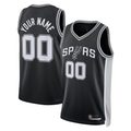 RedF Custom SA.Spurs Black Fast Break Replica Stitched Stitched Jerseys - Icon Edition