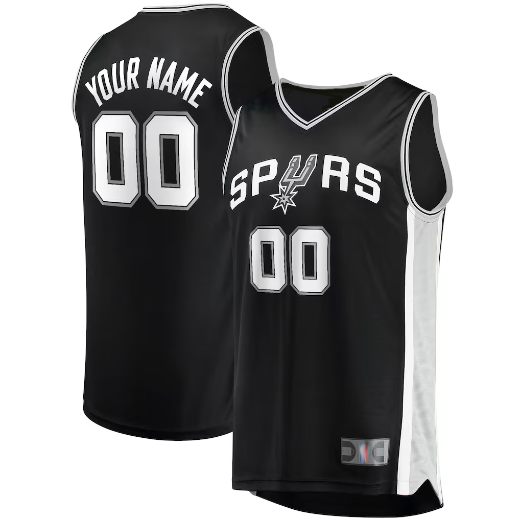 RedF Custom SA.Spurs Black Swingman Jerseys - Icon Edition