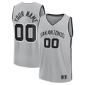 RedF Custom SA.Spurs Silver Fastbreak Stitched Jerseys- Statement Edition