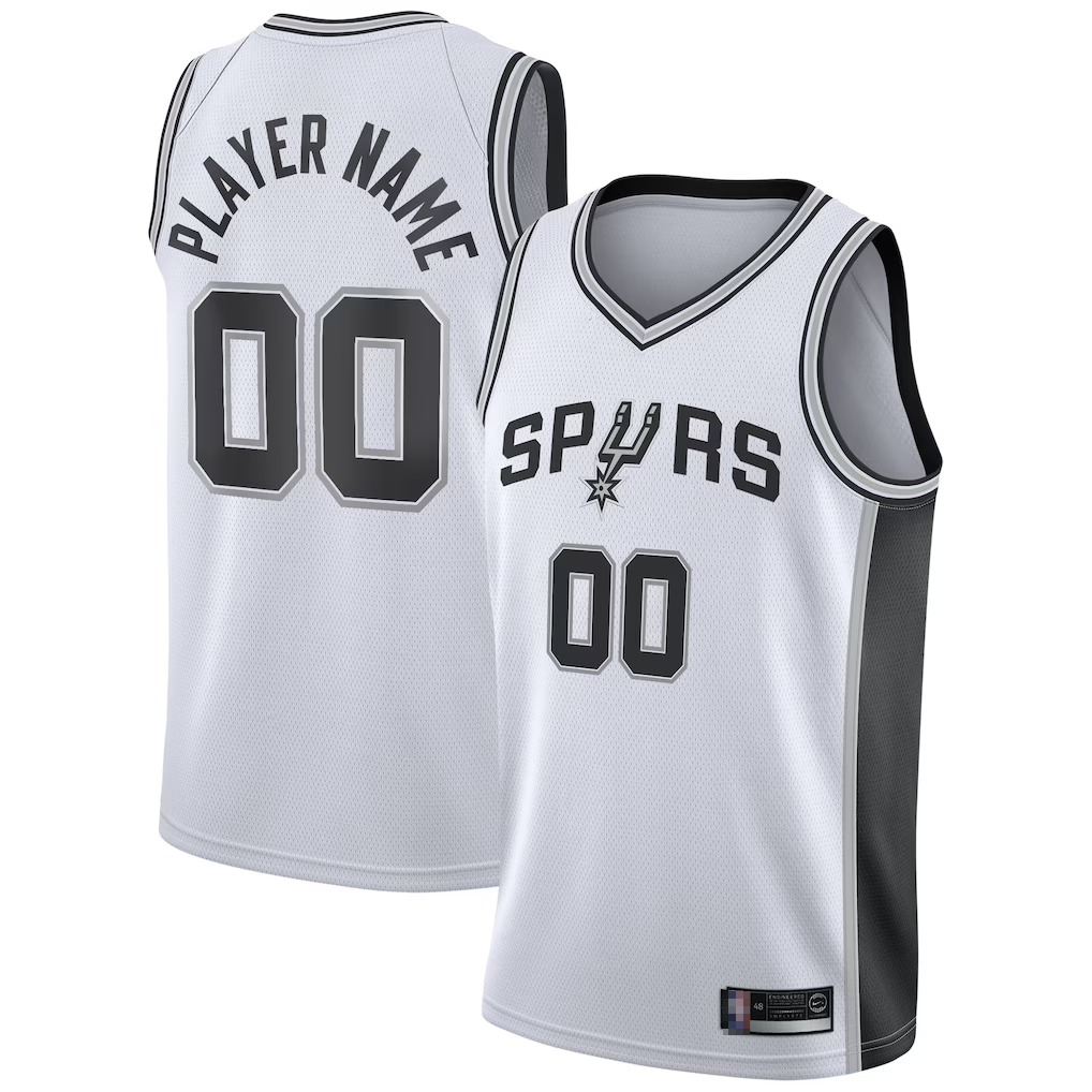 RedF Custom SA.Spurs White 202021 Swingman Stitched Jerseys- Association Edition