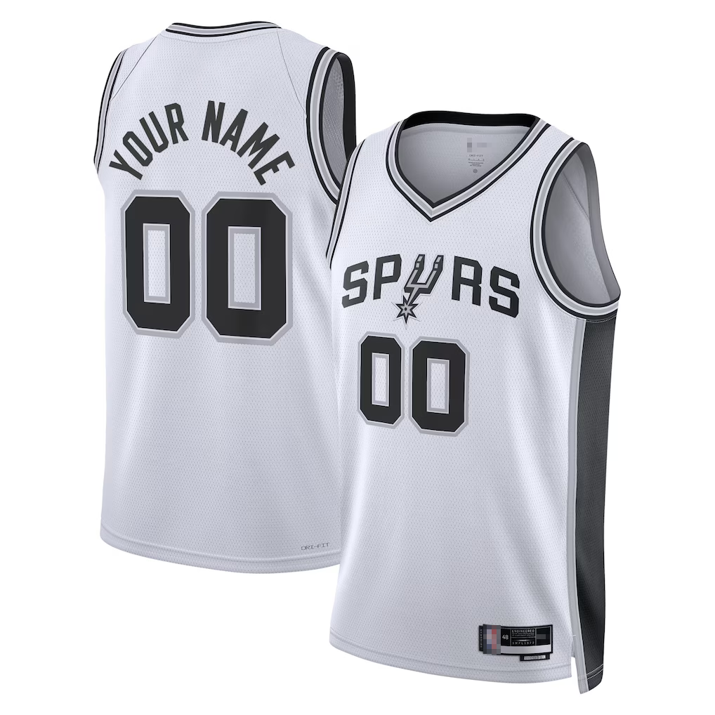 RedF Custom SA.SpursWhite Swingman Stitched Jerseys- Association Edition