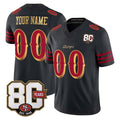 RedF Custom SF.49ers Black Limited 80th Rivalries Collection Home Game Any Name & Numbers Stitched Jerseys