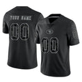 RedF Custom SF.49ers Black Limited Reflective Home Game Any Name & Numbers Stitched Jerseys