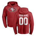 RedF Custom SF.49ers Red LOGO Pullover Hoodies Home Game Any Name & Numbers Stitched Jerseys