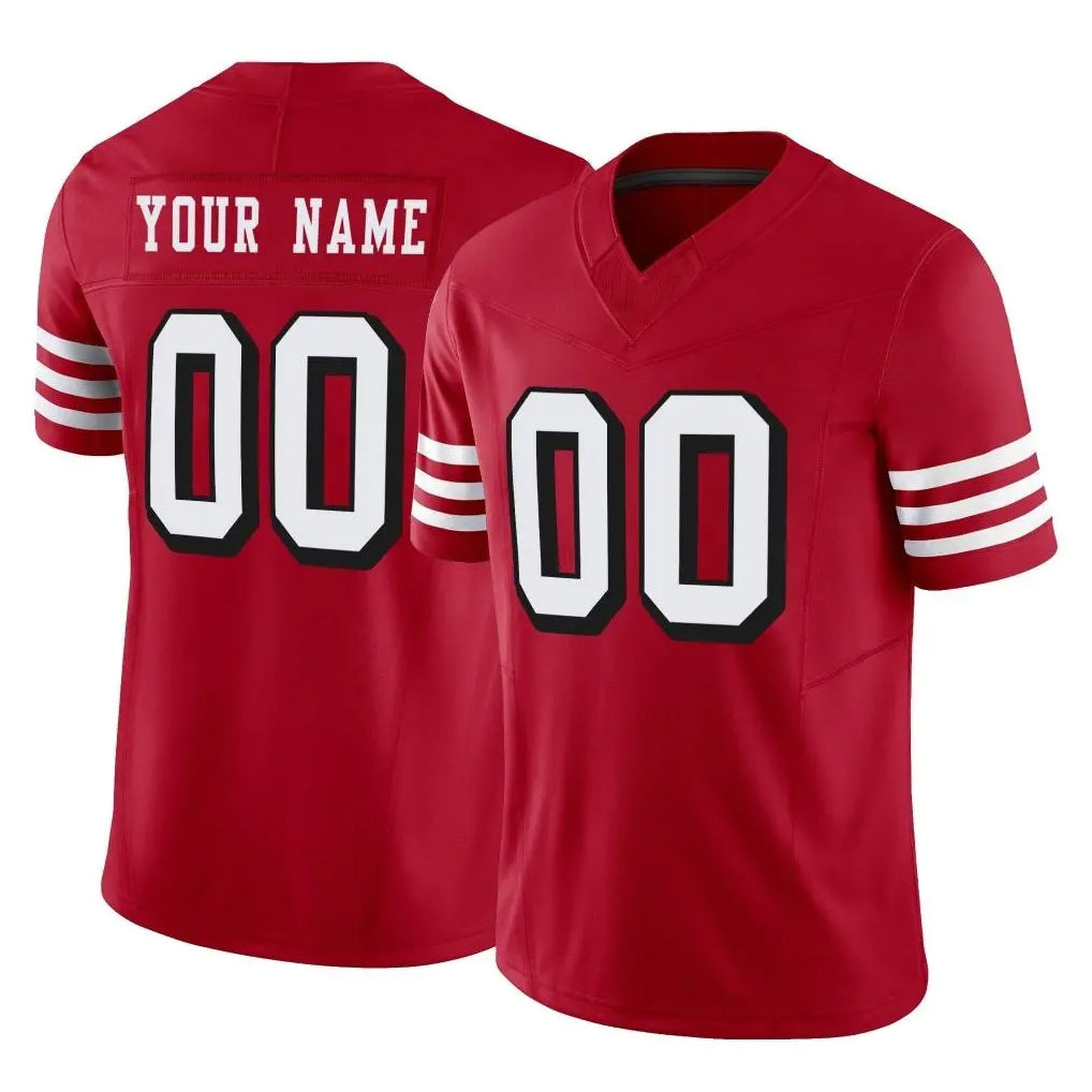 RedF Custom SF.49ers Red Limited Alternate Vapor F.U.S.E. Home Game Any Name & Numbers Stitched Jerseys