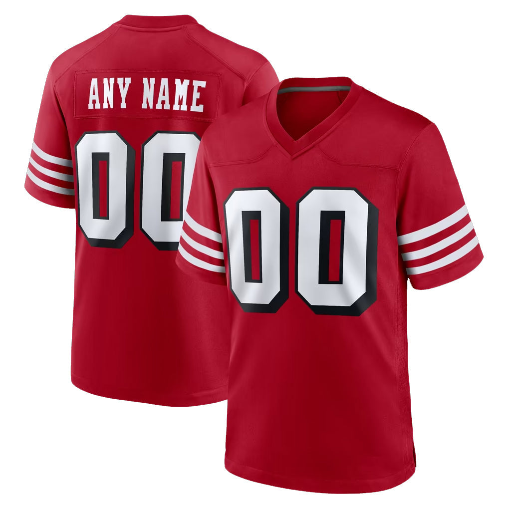 RedF Custom SF.49ers Red Limited Alternate Vapor Home Game Any Name & Numbers Stitched Jerseys