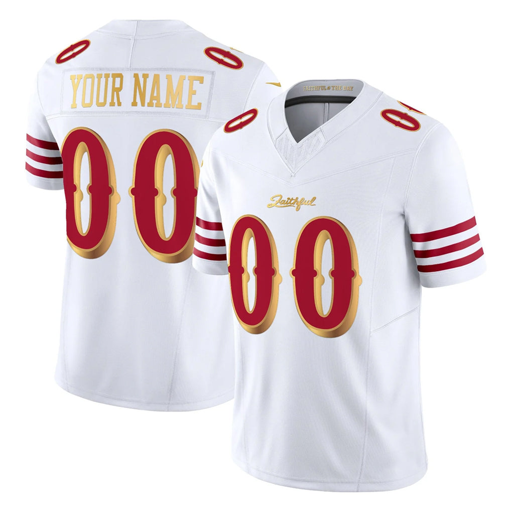 RedF Custom SF.49ers White 2025 Rivalries Collection Game Limited Any Name & Numbers Stitched Jerseys