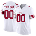 RedF Custom SF.49ers White Limited Vapor F.U.S.E. Home Game Any Name & Numbers Stitched Jerseys
