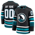 RedF Custom SJ.Sharks Black Alternate Premium Jerseys