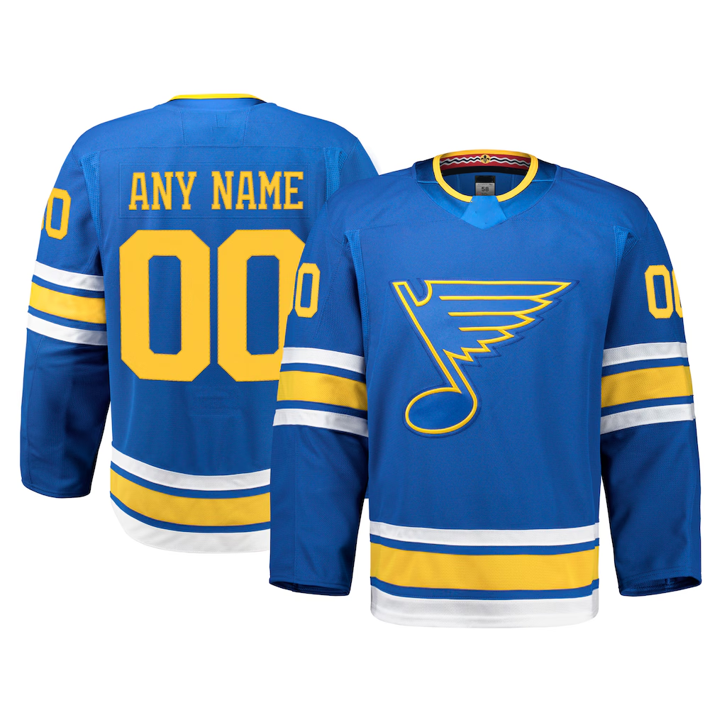 RedF Custom SL.Blues Blue Home Authentic Pro Jerseys