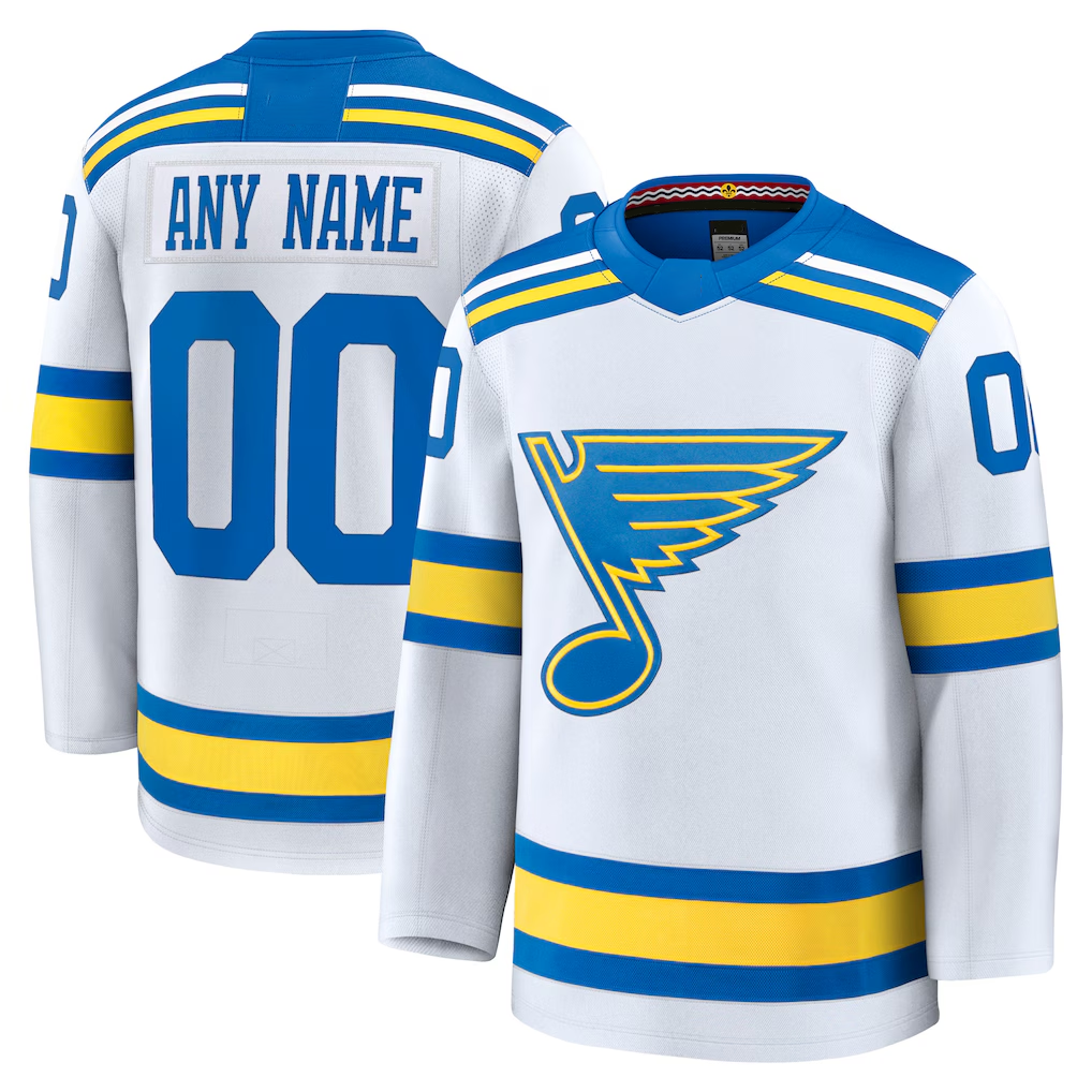 RedF Custom SL.Blues White Away Premium Jerseys