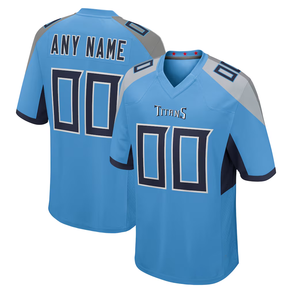 Pkot Custom T.Titans Light Blue Alternate Game Stitched Jerseys