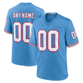 Pkot Custom T.Titans  Light Blue Oilers Throwback Game Stitched Jerseys