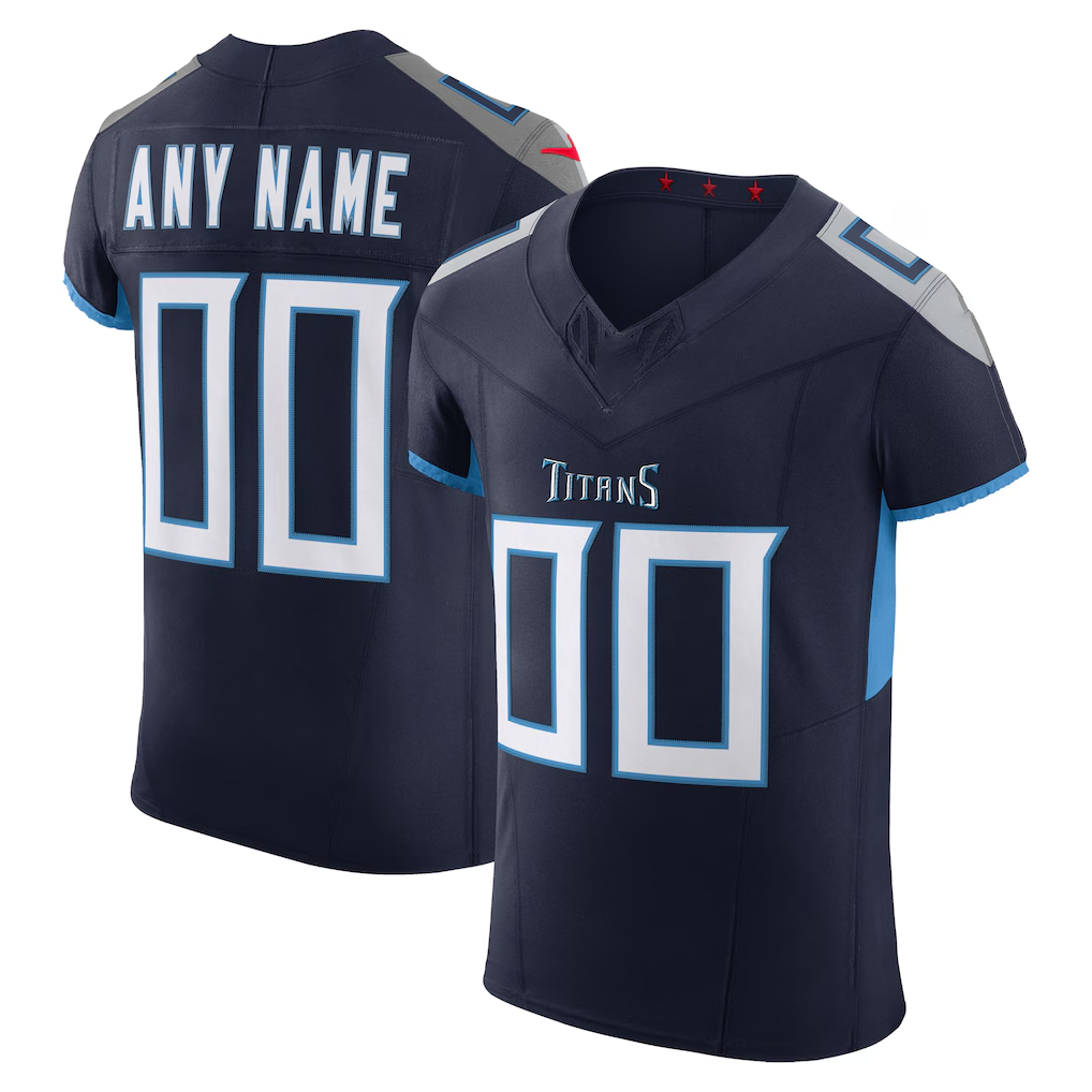 Pkot Custom T.Titans Navy Vapor F.U.S.E. Elite Stitched Jerseys