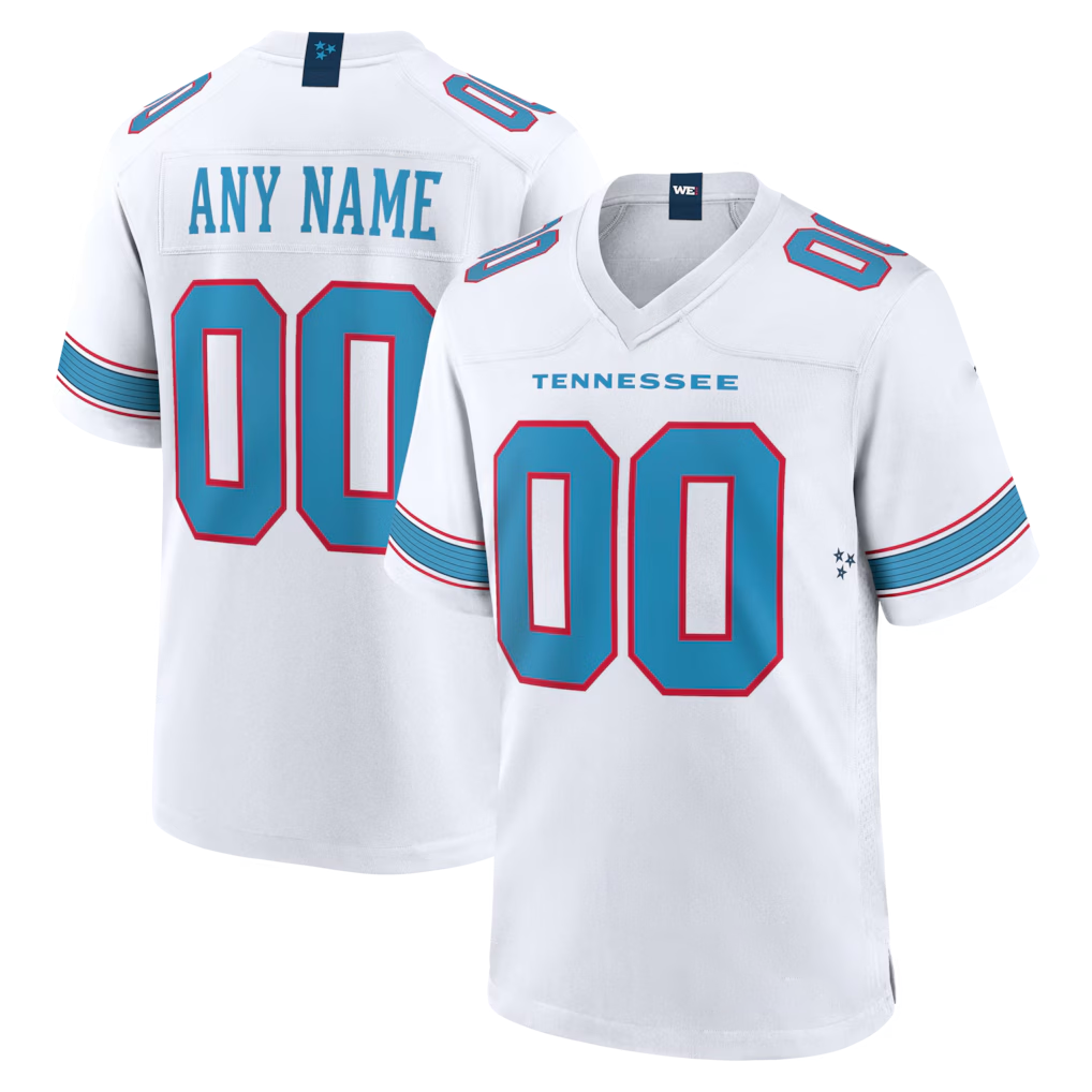 Pkot Custom T.Titans White Game Stitched Jerseys
