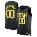 RedF Custom U.Jazz Black 202223 Swingman Stitched Jerseys- Statement Edition
