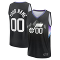 RedF Custom U.Jazz Black Fast Break Stitched Jerseys - Statement Editio