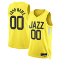 RedF Custom U.Jazz Gold Swingman Stitched Jerseys - Icon Edition