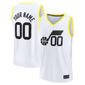 RedF Custom U.Jazz White Fast Break Replica Stitched Jerseys - Association Edition -1