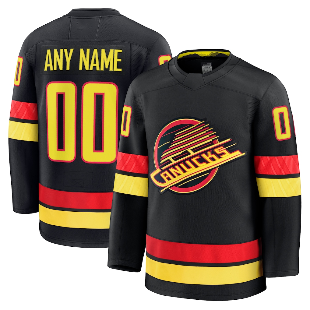 RedF Custom V.Canucks Black Alternate Premium Jerseys