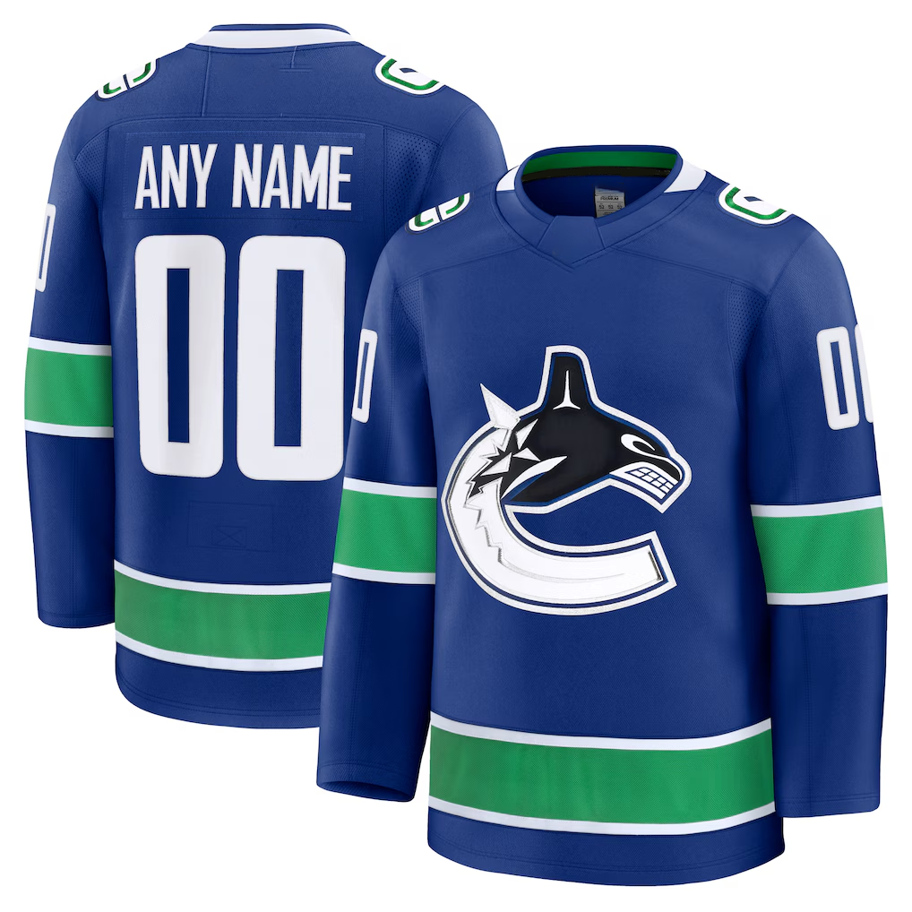 RedF Custom V.Canucks Blue Home Premium Jerseys