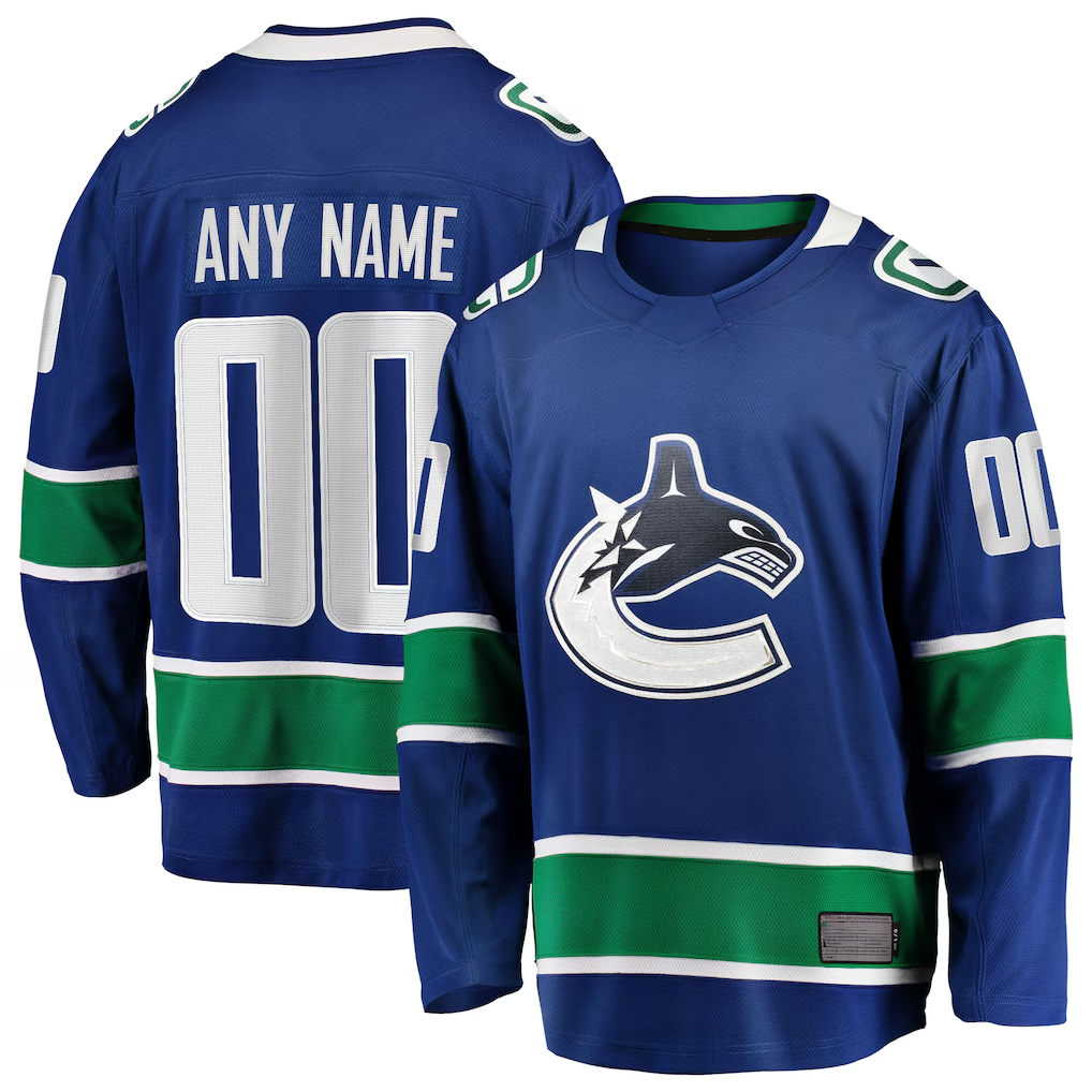 RedF Custom V.Canucks Blue Home Team Breakaway Jerseys