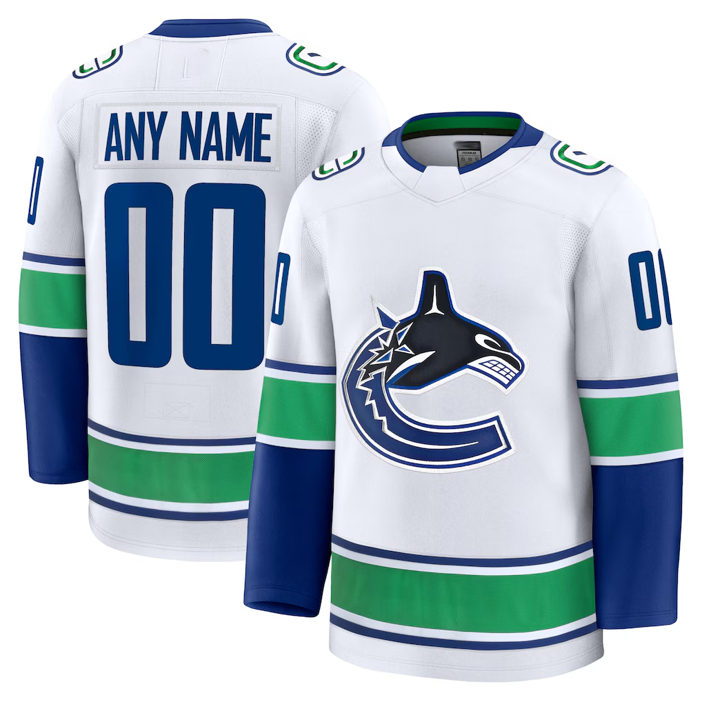 RedF Custom V.Canucks White Away Premium Jerseys