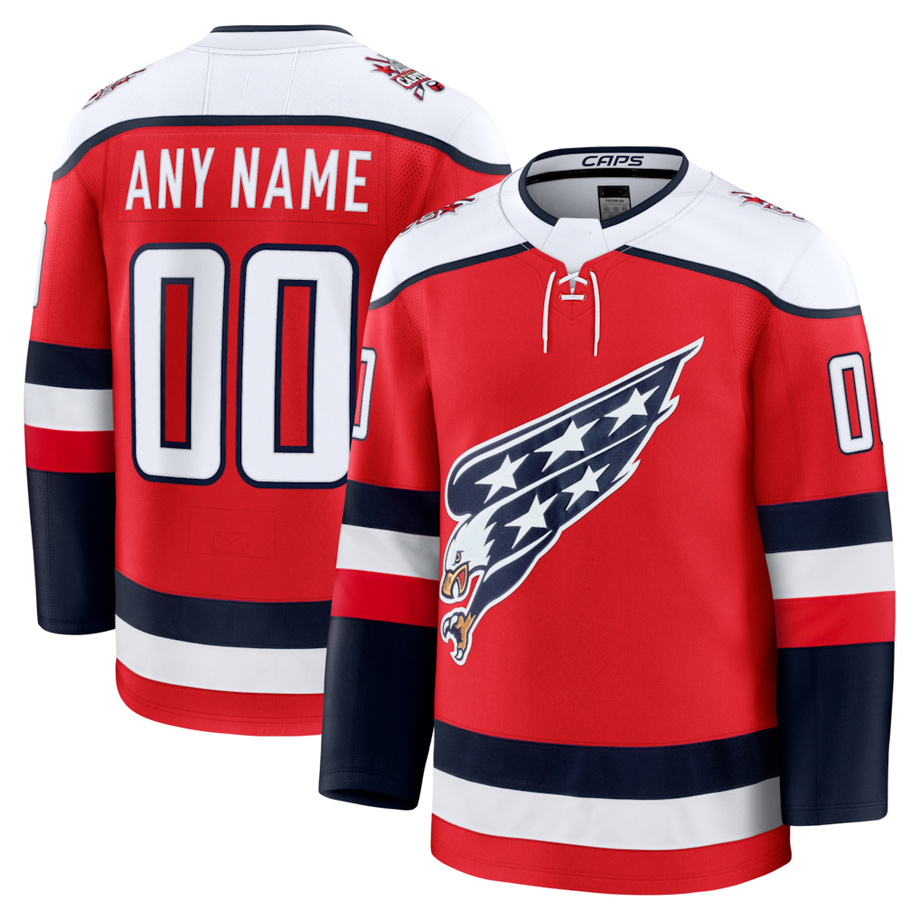 RedF Custom W.Capitals Red Alternate Premium Jerseys