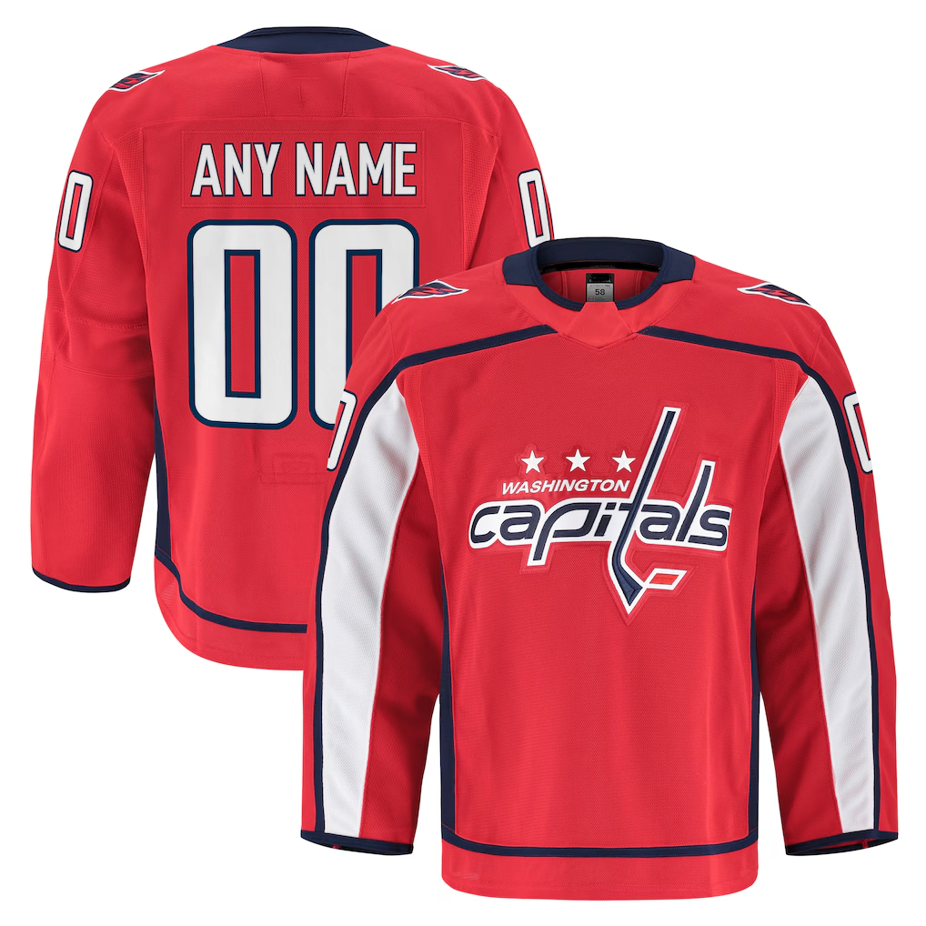 RedF Custom W.Capitals Red Home Authentic Pro Jerseys