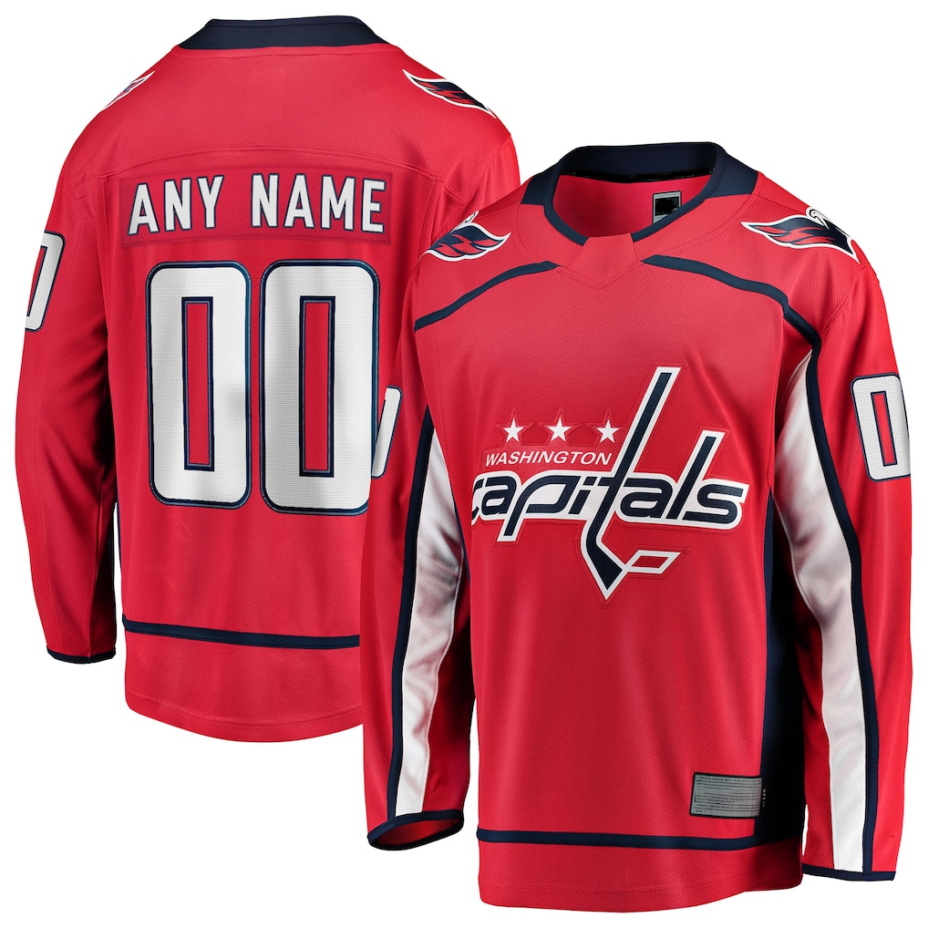 RedF Custom W.Capitals Red Home Premium Jerseys
