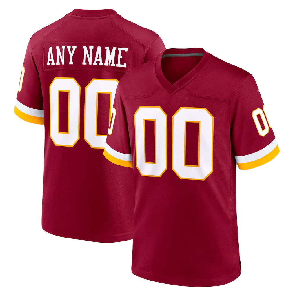 Pkot Custom W.Commanders Burgundy Game Stitched Jerseys