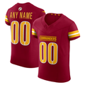 Pkot Custom W.Commanders Burgundy Team Vapor F.U.S.E. Elite Stitched Jerseys
