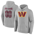 Pkot Custom W.Commanders Gray Team Authentic Personalized Name & Number Hoodie Stitched Jerseys