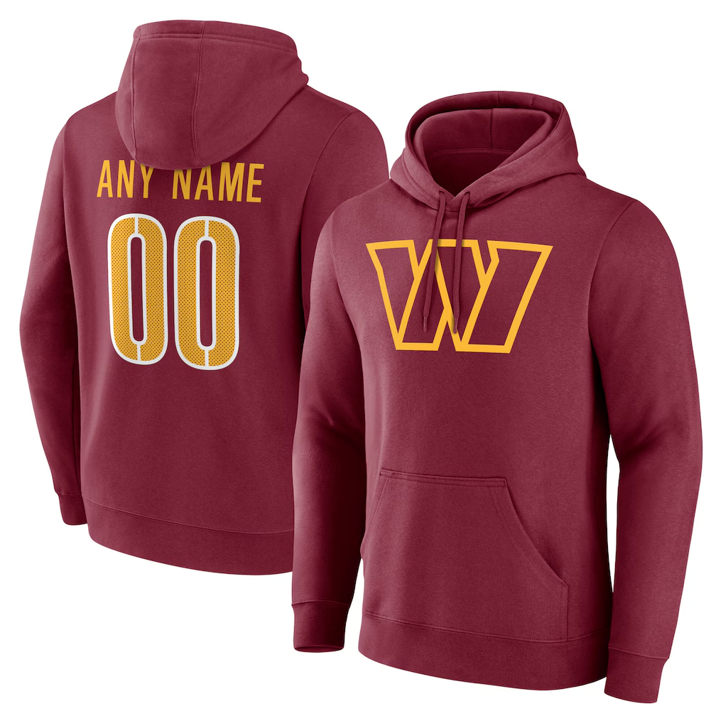 Pkot Custom W.Commanders Team Authentic Personalized Name & Number Hoodie Stitched Jerseys
