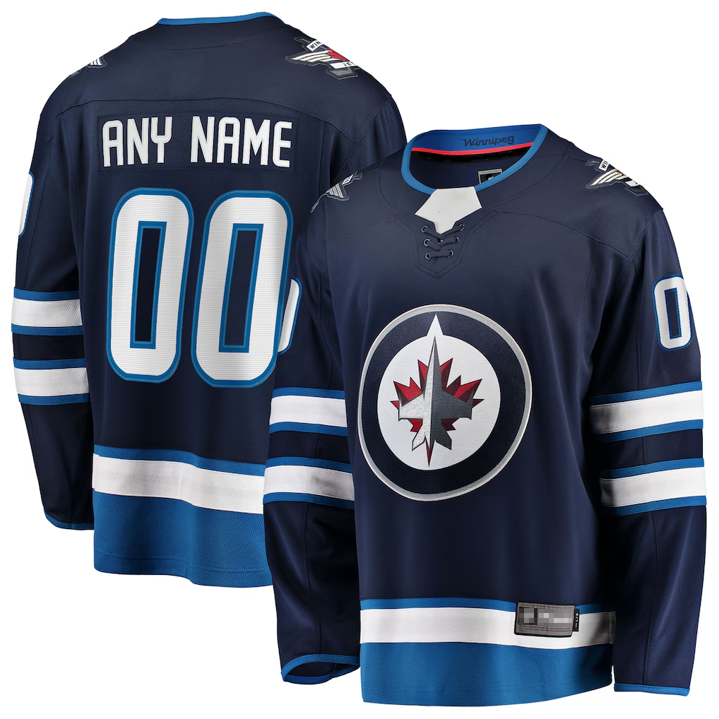 RedF Custom W.Jets Blue Home Breakaway Jerseys
