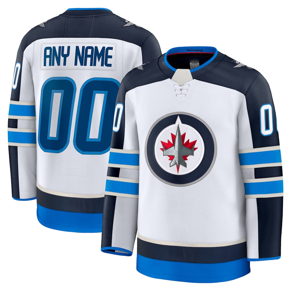 RedF Custom W.Jets White Away Premium Jerseys