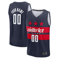RedF Custom W.Wizards Navy Fast Break Jerseys - Statement Edition