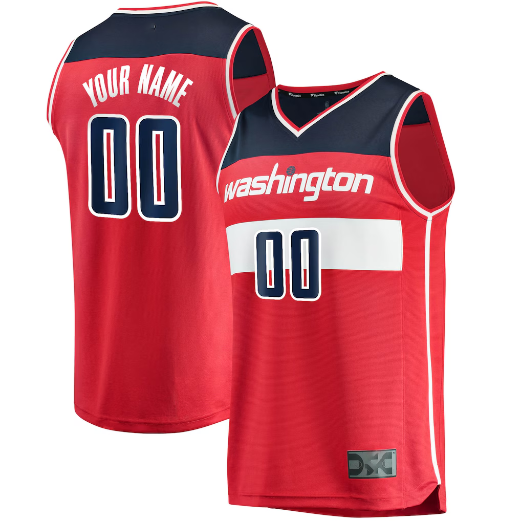 RedF Custom W.Wizards  Red Fast Break Replica Jerseys - Icon Edition