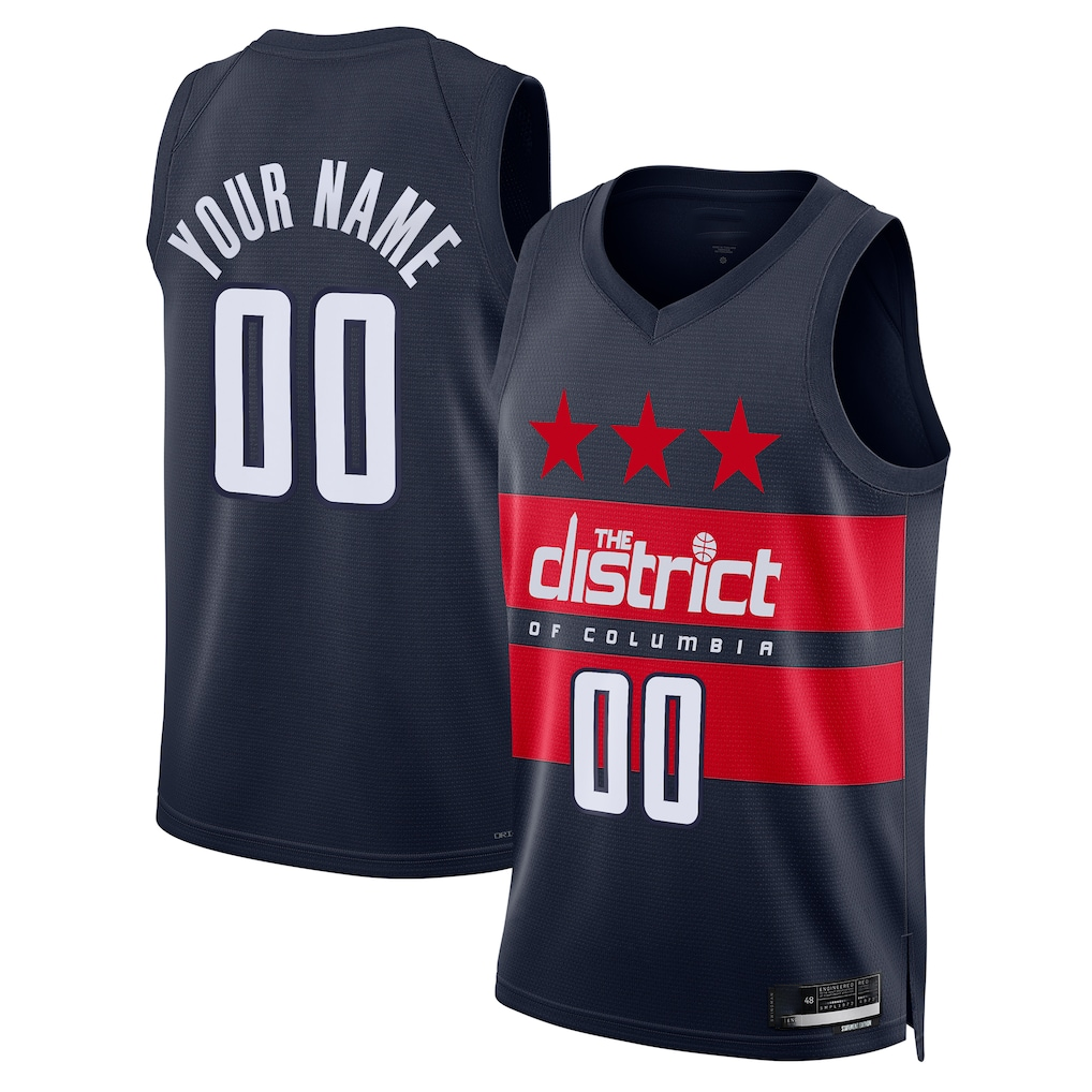 RedF Custom W.Wizards Navy 202425 Swingman Jerseys - Statement Edition