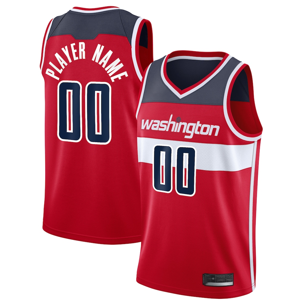 RedF Custom W.Wizards Red 202021 Swingman Jerseys - Icon Edition