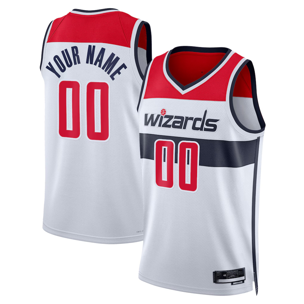 RedF Custom W.Wizards White Swingman Jerseys - Association Edition
