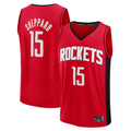 RedF H.Rockets #15 Reed Sheppard Red Fast Break Replica Stitched Jerseys- Icon Edition