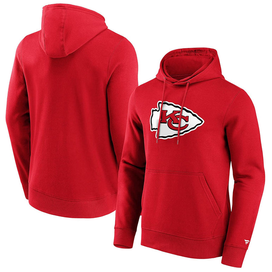 RedF Custom KC.Chiefs Blank Player Red Pullover HoodieStitched Jerseys