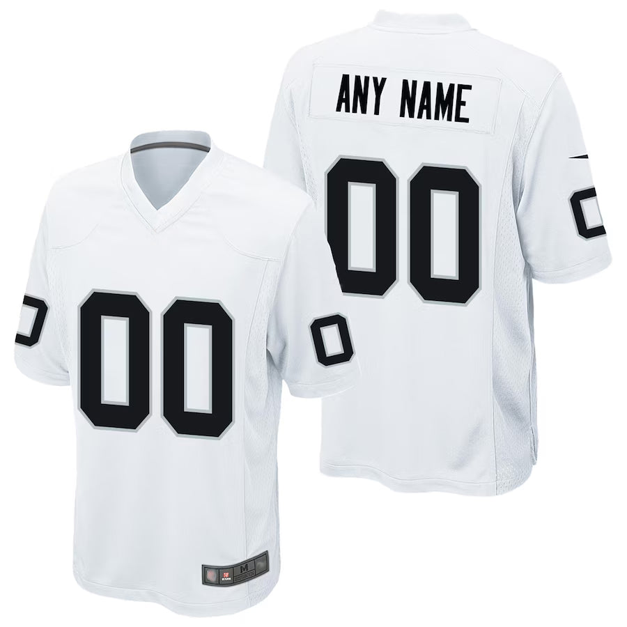 RedF Custom LV.Raiders White Road Game Stitched Jerseys