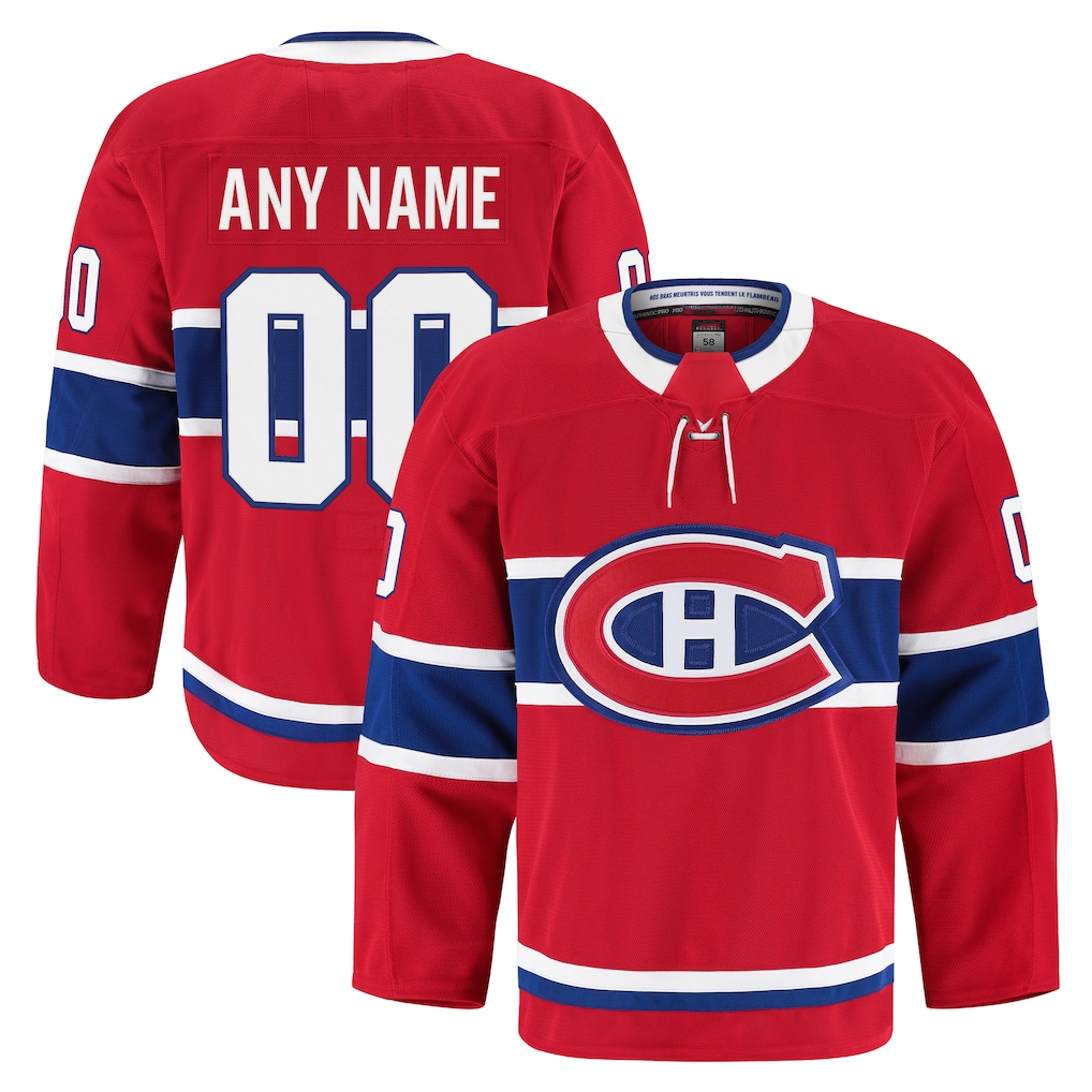 RedF Custom M.Canadiens Red Home Authentic Pro Jerseys